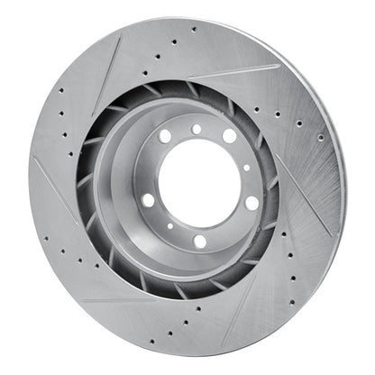 R1 Concepts R1 07-16 Porsche 911 Left Rear Drilled & Slotted Silver Brake Rotor