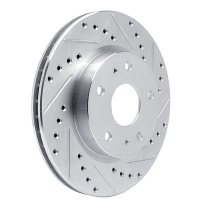 R1 Concepts R1 88-89 Chevrolet C3500 Front Right Drilled & Slotted Silver Brake Rotor