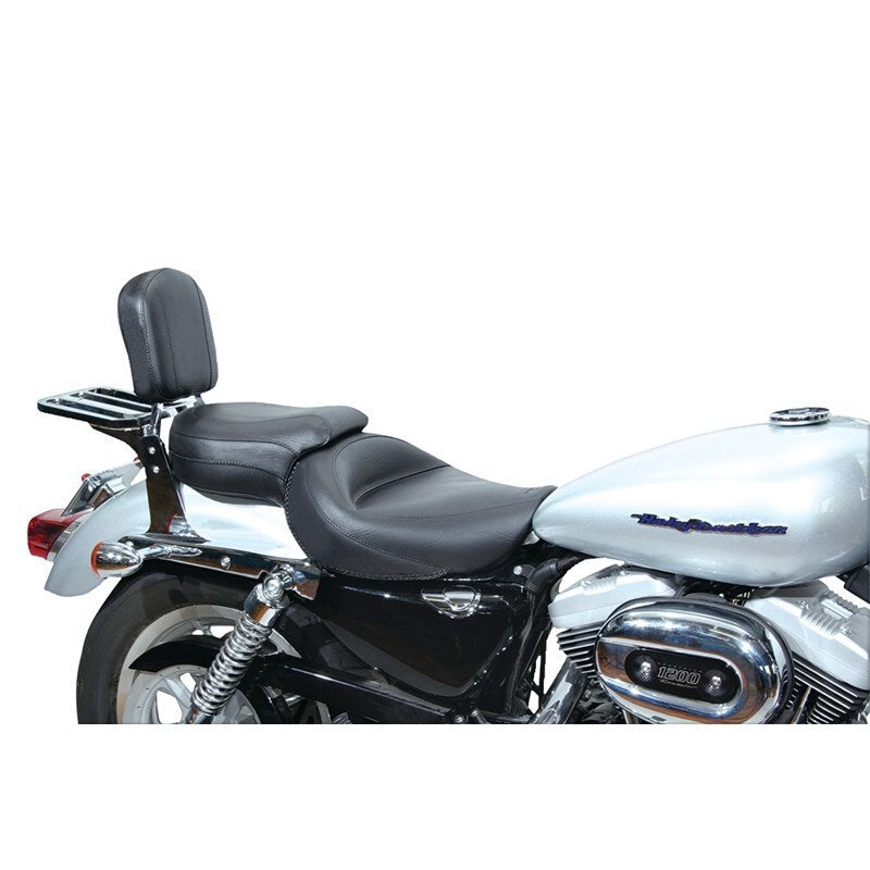 Mustang Motorcycle Mustang 04-21 Harley Sportster Wide Touring 1PC Seat - Black