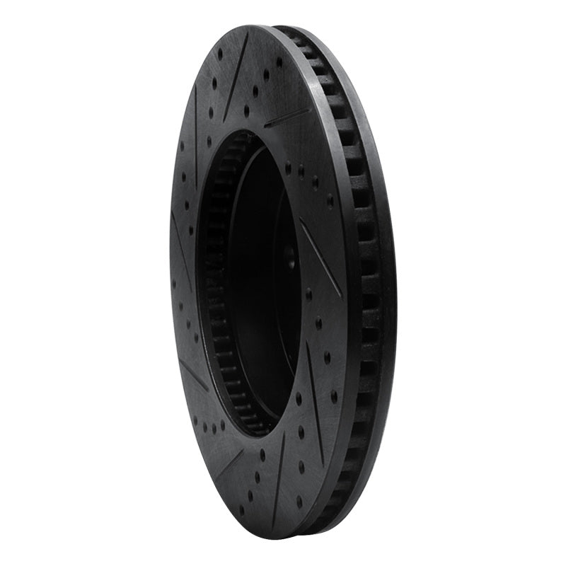 R1 Concepts R1 03-03 Dodge Durango Front Right Drilled & Slotted Black Brake Rotor