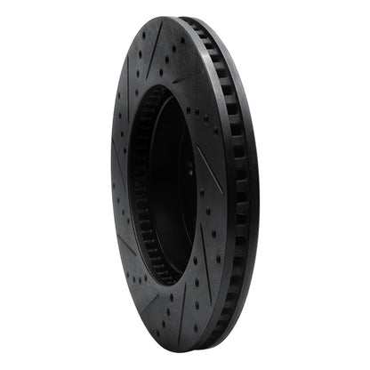 R1 Concepts R1 03-03 Dodge Durango Front Right Drilled & Slotted Black Brake Rotor