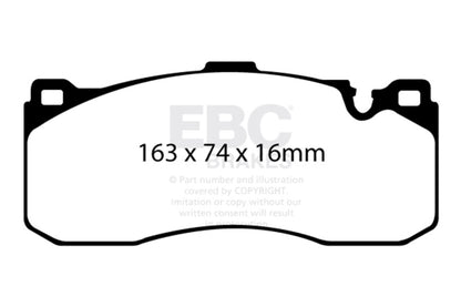 EBC Racing 08-10 BMW 135 3.0L Twin Turbo RP-X Front Brake Pads