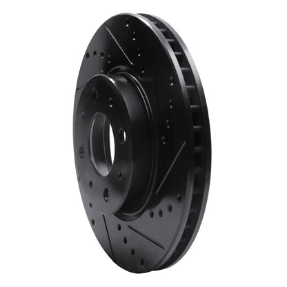 R1 Concepts R1 93-95 Volvo 850 Front Right Drilled & Slotted Black Brake Rotor