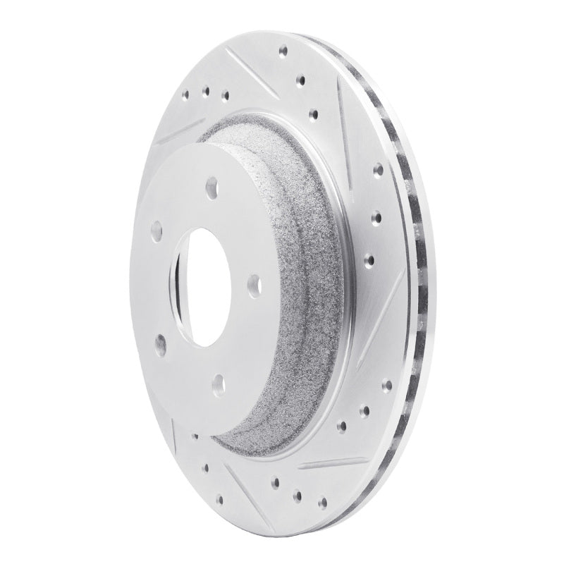 R1 Concepts R1 88-94 Chevrolet Corvette Front Right Drilled & Slotted Silver Brake Rotor