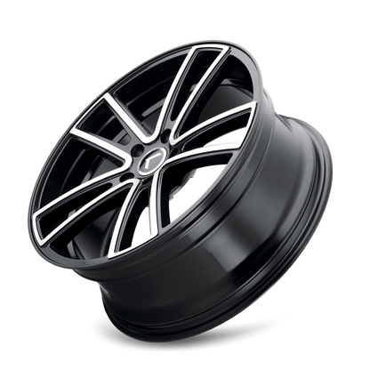 Kraze Wheels Kraze KR190 Lusso 22x8.5 / 5x112 BP / 38mm Offset / 66.56mm Hub Gloss Black Machined Wheel