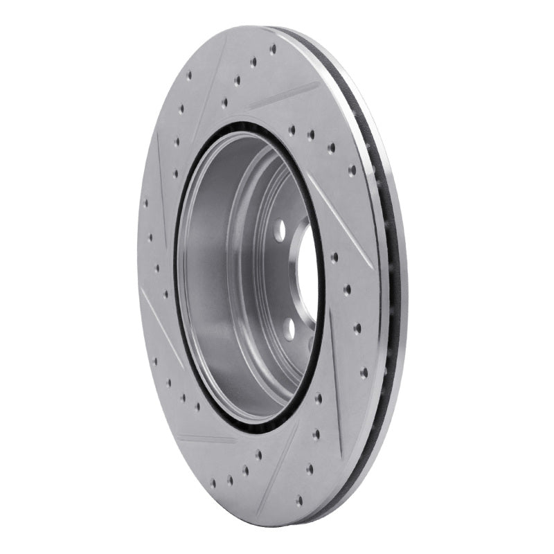 R1 Concepts R1 12-20 BMW 435I Rear Right Drilled & Slotted Silver Brake Rotor