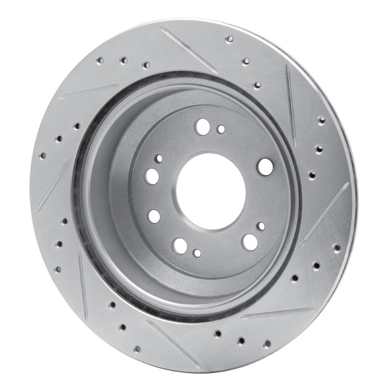 R1 Concepts R1 2005-2012 Acura RL Rear Left Drilled & Slotted Silver Brake Rotor