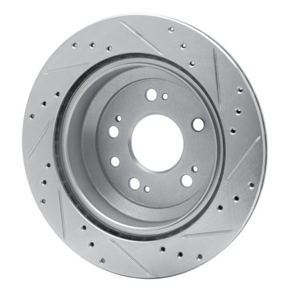 R1 Concepts R1 2005-2012 Acura RL Rear Left Drilled & Slotted Silver Brake Rotor