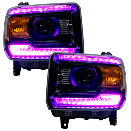 ORACLE Lighting Oracle 14-15 GMC Sierra Headlight DRL Upgrade Kit - ColorSHIFT w/ BC1 Controller