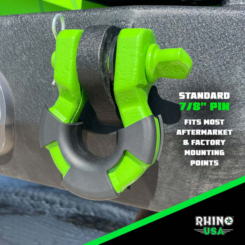 Rhino USA 8T Super Shackle 2-Pack (Green)