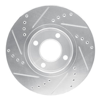 R1 Concepts R1 90-98 Audi 90 Front Right Drilled & Slotted Silver Brake Rotor