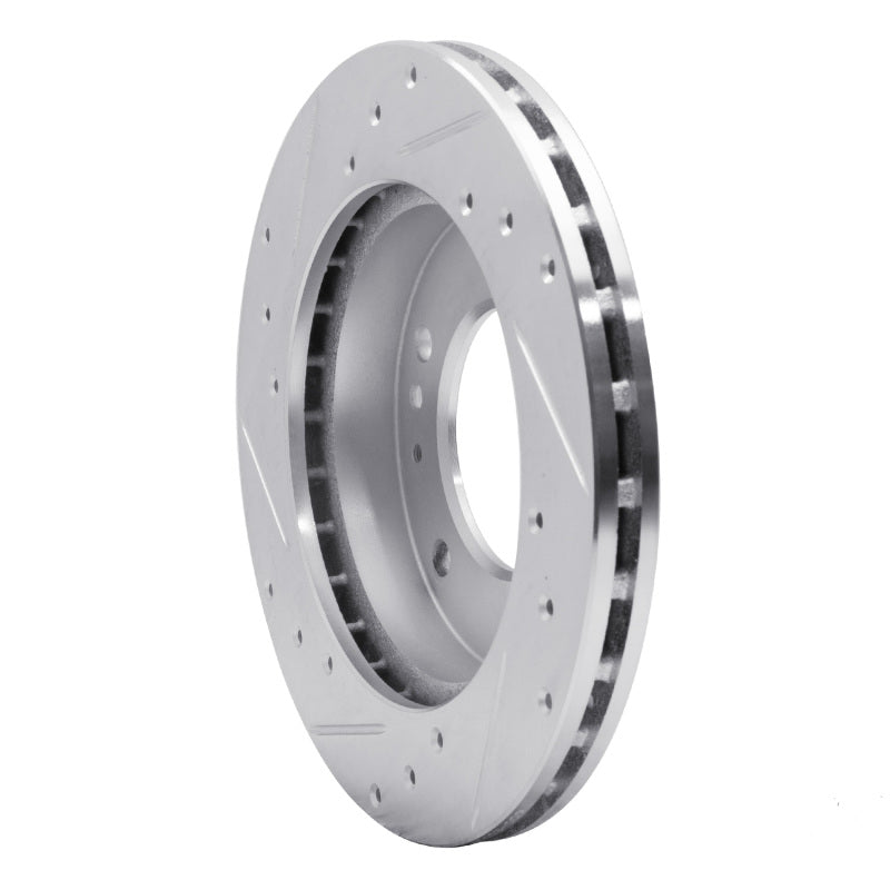 R1 Concepts R1 2006-2015 Jaguar XJR Rear Right Drilled & Slotted Silver Brake Rotor