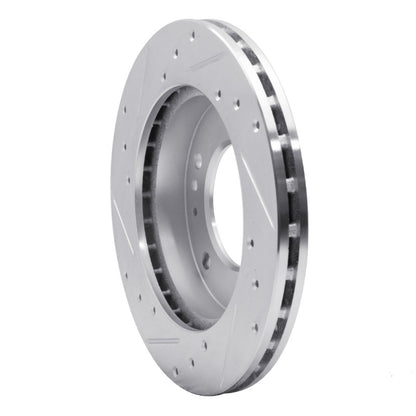 R1 Concepts R1 2006-2015 Jaguar XJR Rear Right Drilled & Slotted Silver Brake Rotor