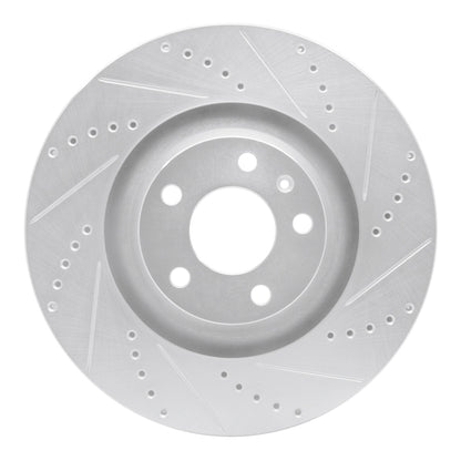 R1 Concepts R1 05-11 Audi A6 Quattro Front Right Drilled & Slotted Silver Brake Rotor