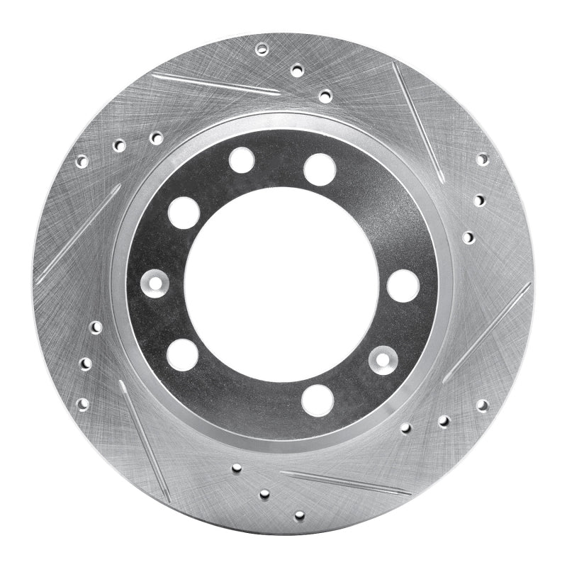 R1 Concepts R1 77-88 Porsche 924 Rear Right Drilled & Slotted Silver Brake Rotor