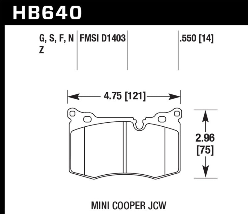 Hawk Performance Hawk 14-15 Mini Cooper John Cooper Works Coupe HPS 5.0 Front Brake Pads