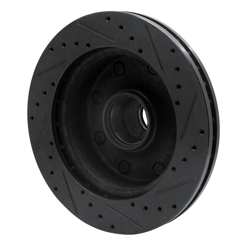 R1 Concepts R1 80-85 Ford F-250 2WD (Excl Super Duty) Front Left Drilled & Slotted Black Brake Rotor