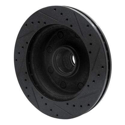 R1 Concepts R1 80-85 Ford F-250 2WD (Excl Super Duty) Front Left Drilled & Slotted Black Brake Rotor