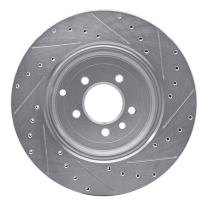 R1 Concepts R1 10-13 Land Rover Range Rover Sport Rear Left Drilled & Slotted Silver Brake Rotor