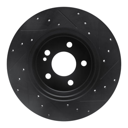 R1 Concepts R1 15-21 Mercedes-Benz C300 Coupe & Convertible Rear Left Drilled & Slotted Black Brake Rotor