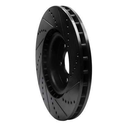 R1 Concepts R1 04-07 Volvo S60 Front Left Drilled & Slotted Black Brake Rotor