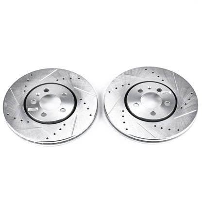 PowerStop Power Stop 96-99 Volkswagen Golf Front Evolution Drilled & Slotted Rotors - Pair