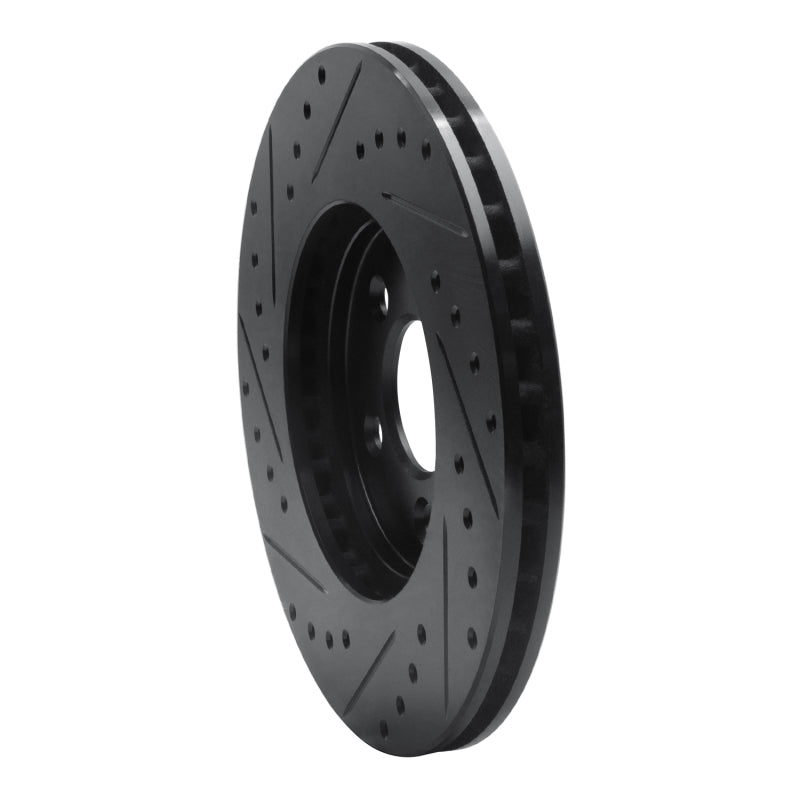 R1 Concepts R1 95-06 Chrysler CIRRUS Front Right Drilled & Slotted Black Brake Rotor