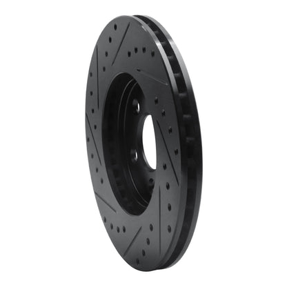 R1 Concepts R1 95-06 Chrysler CIRRUS Front Right Drilled & Slotted Black Brake Rotor