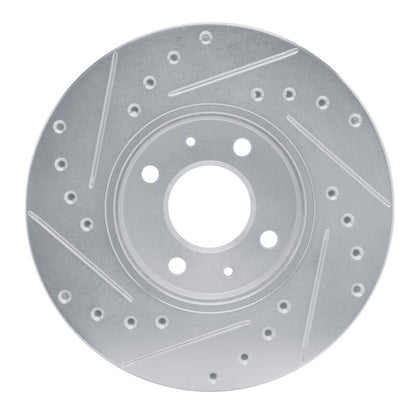 R1 Concepts R1 91-94 Nissan NX Front Right Drilled & Slotted Silver Brake Rotor