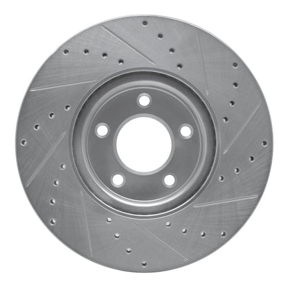 R1 Concepts R1 88-91 Mazda 929 Front Left Drilled & Slotted Silver Brake Rotor