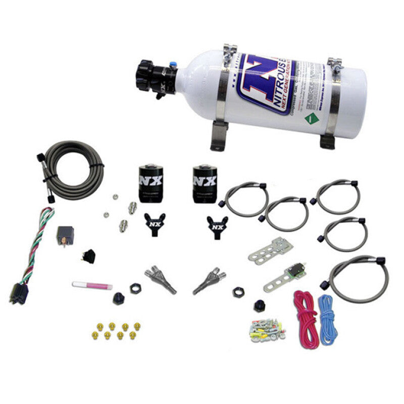 Nitrous Express 92-95 Dodge V8 TBI Dual Nozzle Nitrous Kit (50-125HP) w/5lb Bottle