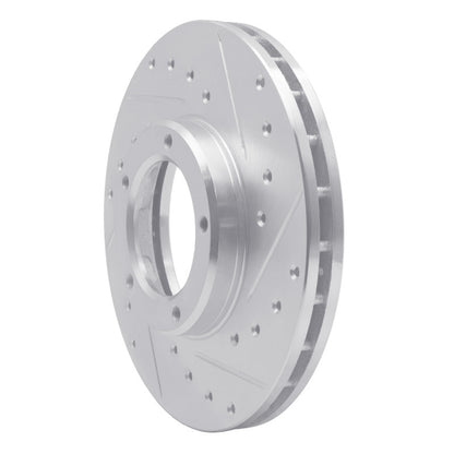 R1 Concepts R1 85-92 Toyota Pickup Front Right Drilled & Slotted Silver Brake Rotor