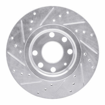 R1 Concepts R1 06-10 Fiat Punto (Mexico) Front Right Drilled & Slotted Silver Brake Rotor