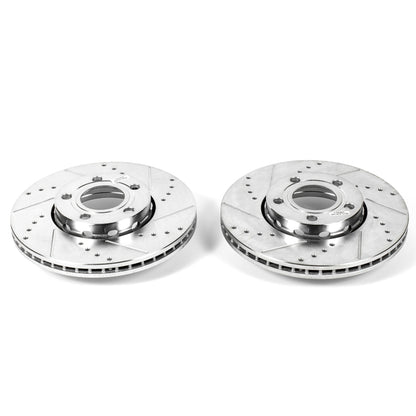 PowerStop Power Stop 2005 Audi A4 Front Evolution Drilled & Slotted Rotors - Pair