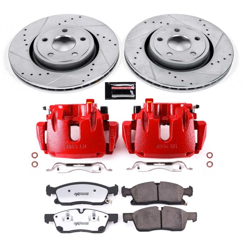 PowerStop Power Stop 16-20 Jeep Grand Cherokee Front Z36 Truck & Tow Kit w/Cals