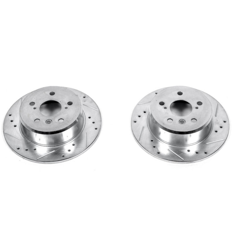 PowerStop Power Stop 92-96 Lexus ES300 Rear Evolution Drilled & Slotted Rotors - Pair