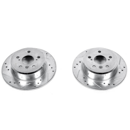 PowerStop Power Stop 92-96 Lexus ES300 Rear Evolution Drilled & Slotted Rotors - Pair