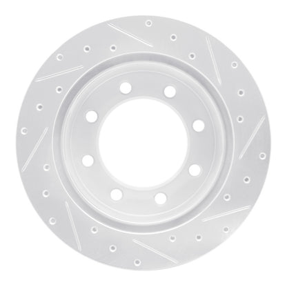 R1 Concepts R1 99-07 Ford E-150 Rear Left Drilled & Slotted Silver Brake Rotor