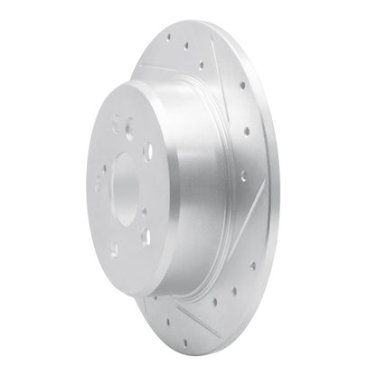 R1 Concepts R1 99-03 Lexus RX300 Rear Right Drilled & Slotted Silver Brake Rotor