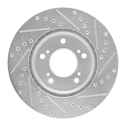 R1 Concepts R1 91-96 Acura NSX Front Left Drilled & Slotted Silver Brake Rotor