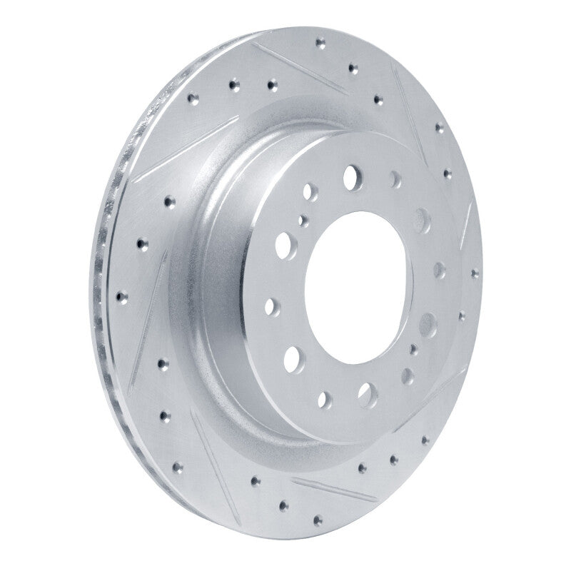 R1 Concepts R1 2022-2025 Lexus GX550 Rear Right Drilled & Slotted Silver Brake Rotor
