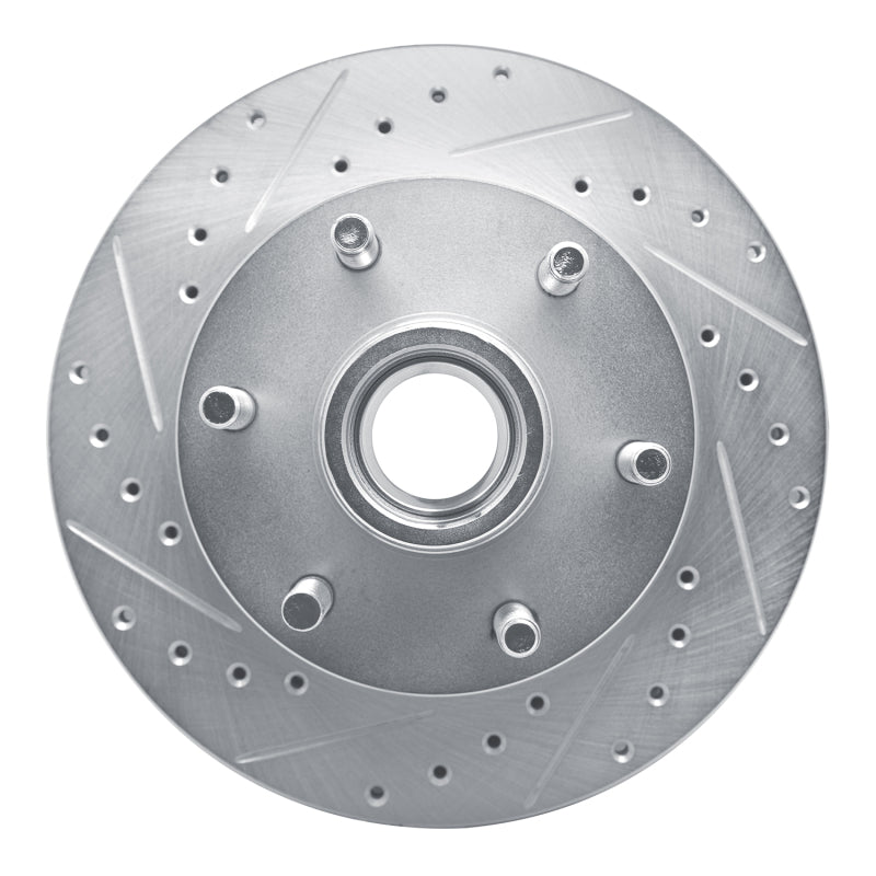 R1 Concepts R1 94-02 Chevrolet Express 2500 Front Left Drilled & Slotted Silver Brake Rotor