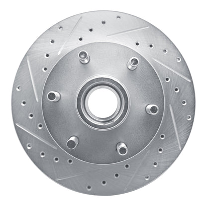 R1 Concepts R1 94-02 Chevrolet Express 2500 Front Left Drilled & Slotted Silver Brake Rotor