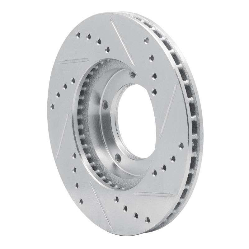R1 Concepts R1 84-95 Toyota Pickup Front Left Drilled & Slotted Silver Brake Rotor
