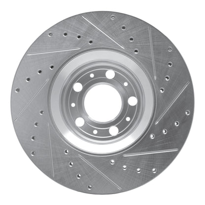 R1 Concepts R1 03-09 Volvo S60 Front Left Drilled & Slotted Silver Brake Rotor