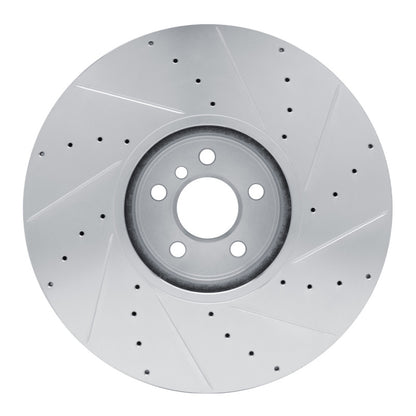 R1 Concepts R1 16-25 BMW M240I xDrive Left Front Drilled & Slotted Silver Brake Rotor