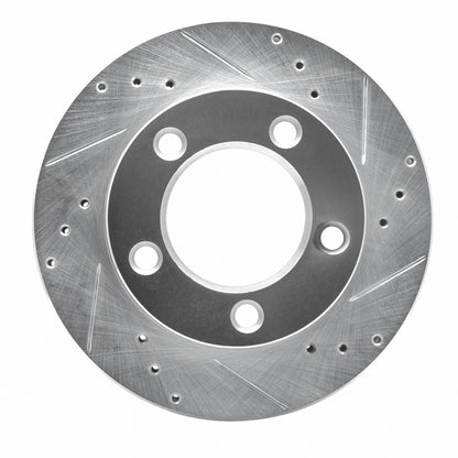R1 Concepts R1 76-93 Ford F-150 4WD Front Right Drilled & Slotted Silver Brake Rotor