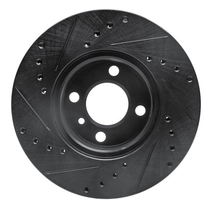 R1 Concepts R1 76-77 BMW 320I (USA/Canada) Front Right Drilled & Slotted Black Brake Rotor