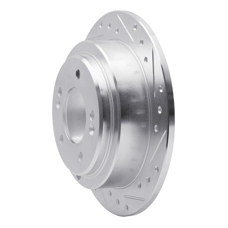 R1 Concepts R1 04-06 Kia AMANTI Rear Right Drilled & Slotted Silver Brake Rotor