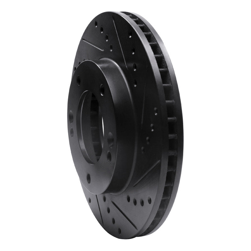 R1 Concepts R1 03-06 Kia Sorento Front Right Drilled & Slotted Black Brake Rotor